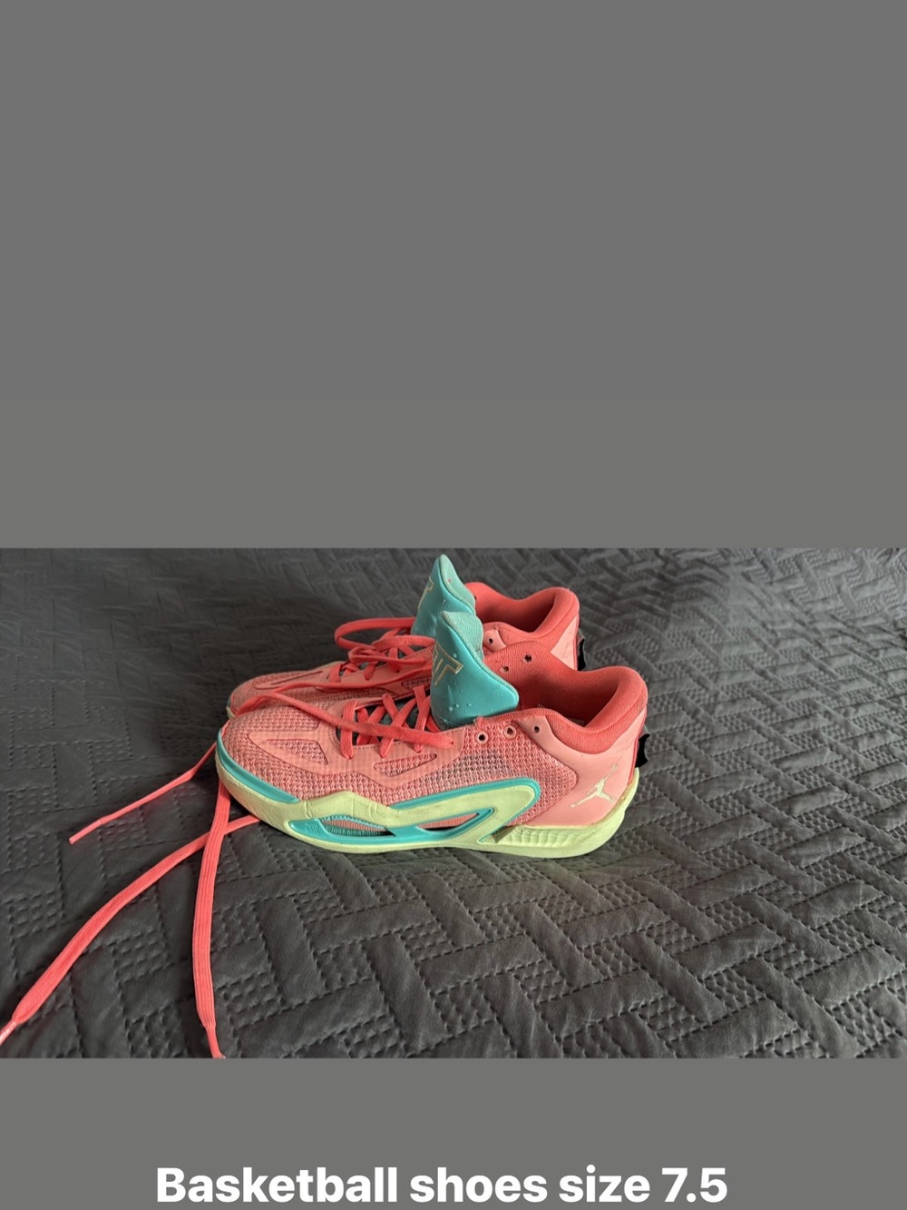 Jordan Kids' Sneakers in Coral and Teal Accent